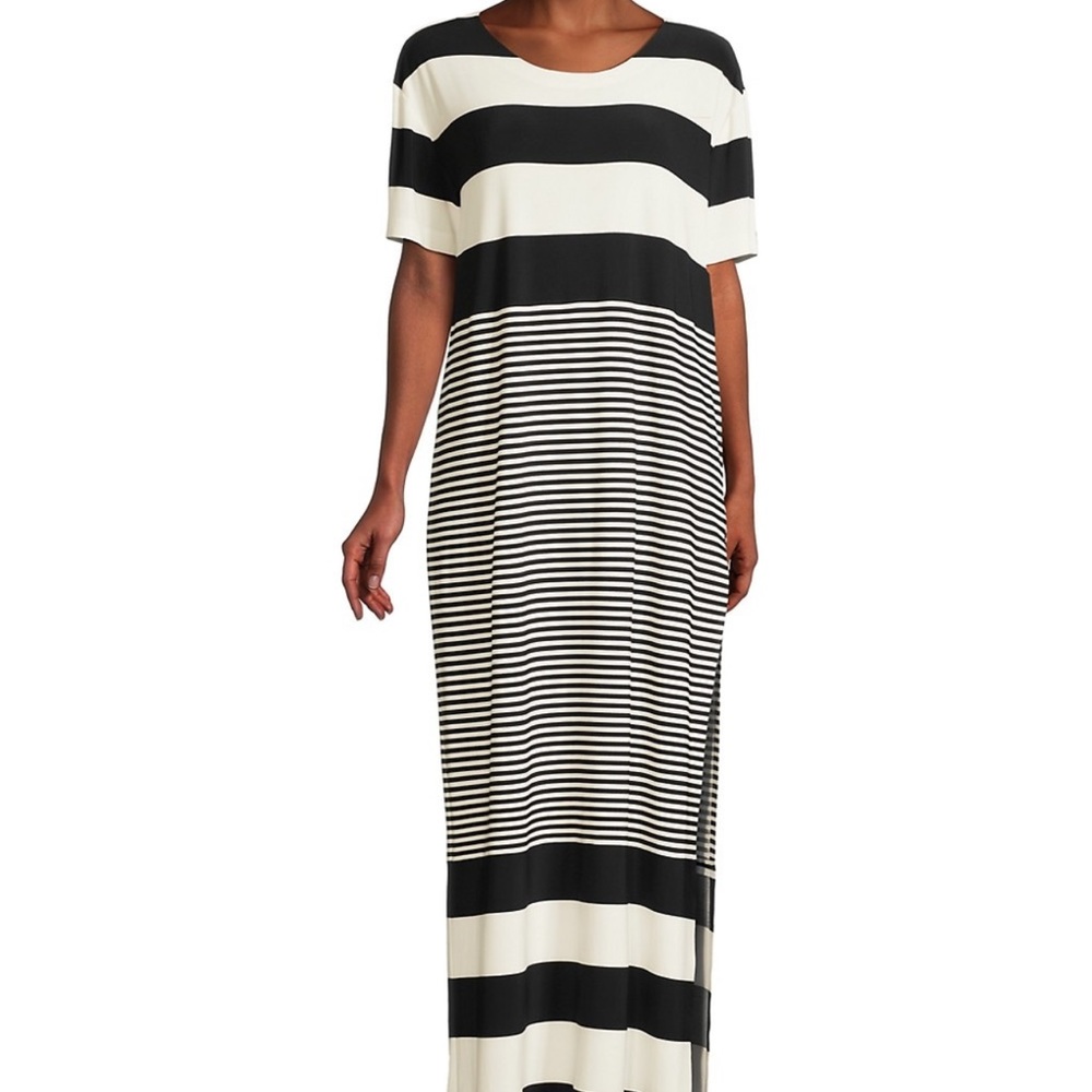 Norma Kamali - Spliced Boxy Midi Dress